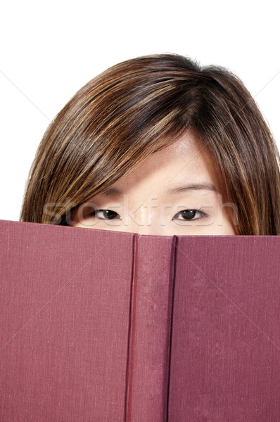 Hispanos mujer lectura libro hermosa Foto stock © piedmontphoto