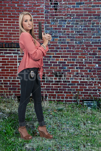 Femenino detective hermosa policía mujer Trabajo Foto stock © piedmontphoto