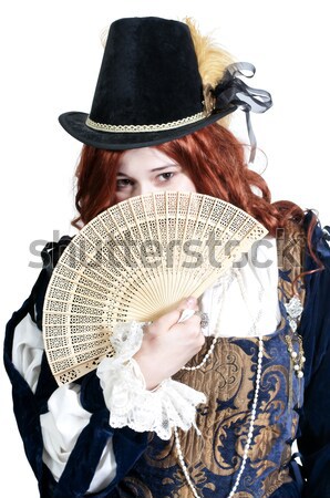 Mujer superior sombrero hermosa jóvenes Foto stock © piedmontphoto