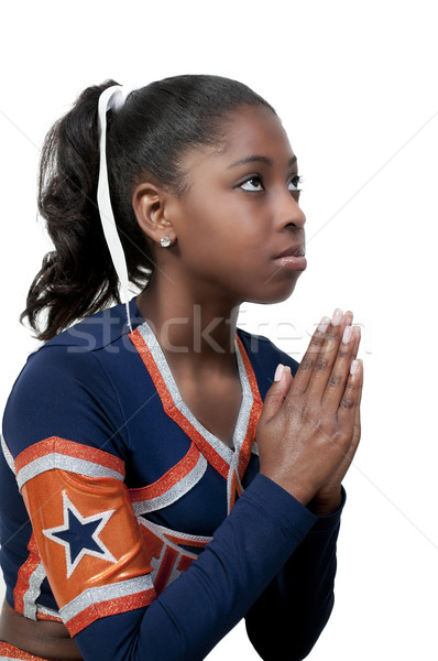 черный девушки болельщик молодые афроамериканец Сток-фото © piedmontphoto
