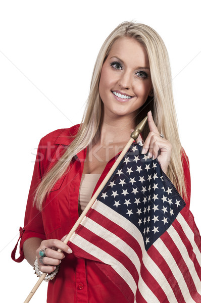 Woman with a Flag Stock photo © piedmontphoto