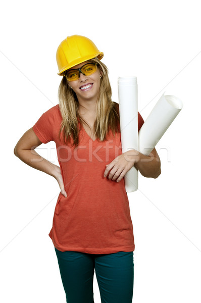 Female Construction Worker Stock photo © piedmontphoto