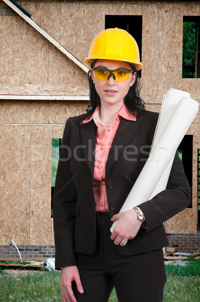 Female Construction Worker Stock photo © piedmontphoto