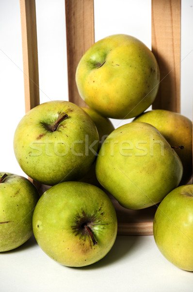 Bunicuta măr afara fericit verde mere Imagine de stoc © piedmontphoto