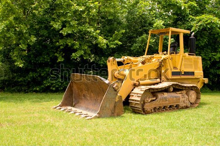 Woman Standing By Bulldozer Stock photo © piedmontphoto