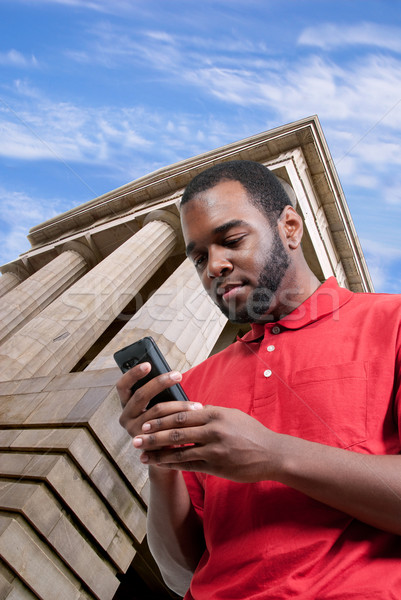 Stock photo: Man Texting