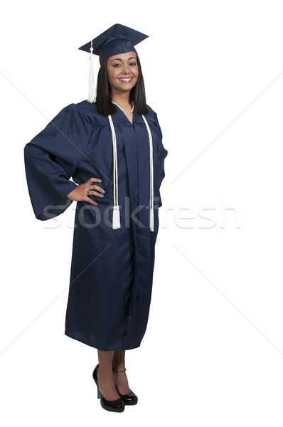 [[stock_photo]]: Diplômé · jeunes · noir · femme · graduation