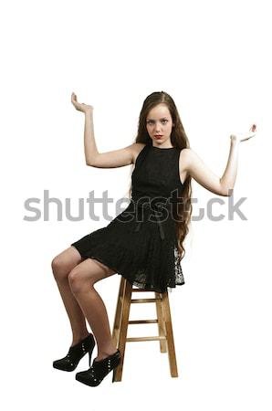 Vrouw pijnlijk voeten mooie jonge zakenvrouw Stockfoto © piedmontphoto