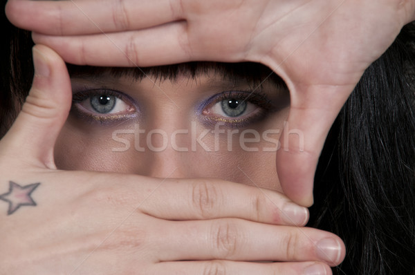 Gyönyörű nő gyönyörű fiatal sebezhető ijedt nő Stock fotó © piedmontphoto