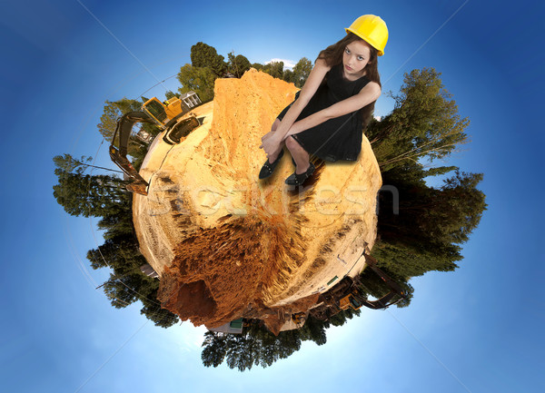 Female Construction Worker Stock photo © piedmontphoto
