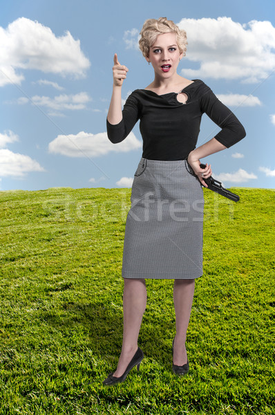 Woman with Gun Stock photo © piedmontphoto