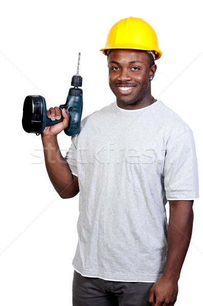 Construction Worker with Drill Stock photo © piedmontphoto