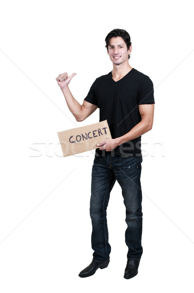 Man Hitch Hiking to a Concert Stock photo © piedmontphoto