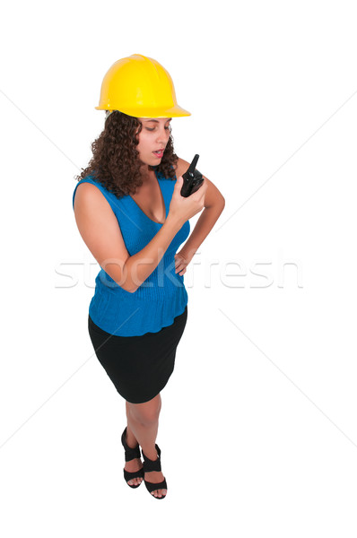 Femenino trabajador de la construcción Trabajo mujer construcción Foto stock © piedmontphoto