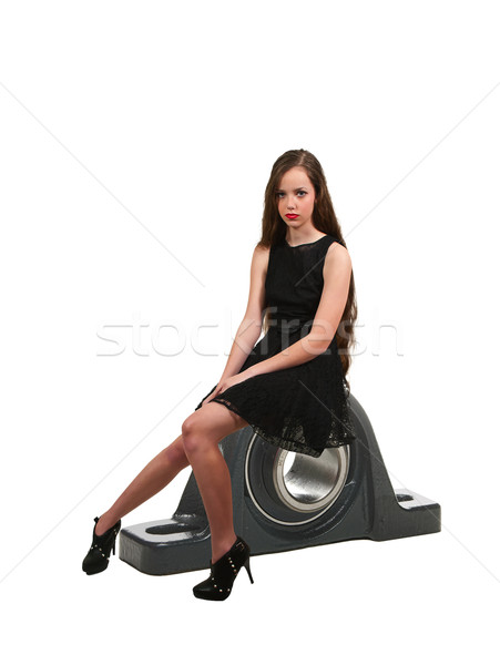Woman Sitting on Bearing Stock photo © piedmontphoto