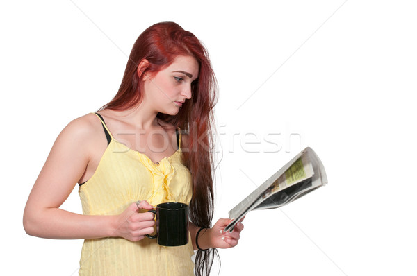 Stock photo: Woman Drinking Coffee