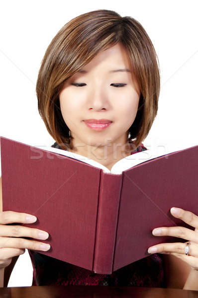 женщину чтение книга красивой женщины Сток-фото © piedmontphoto