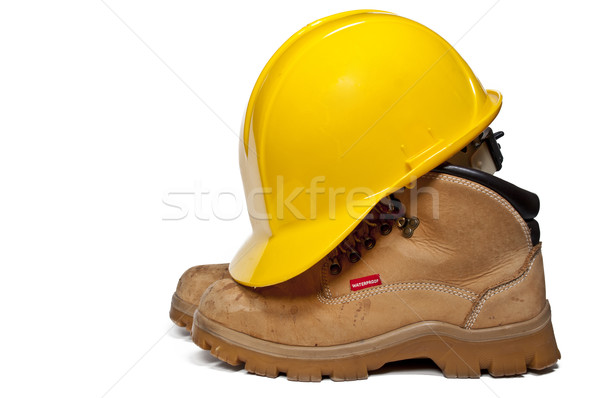 Hard Hat and Work Boots Stock photo © piedmontphoto