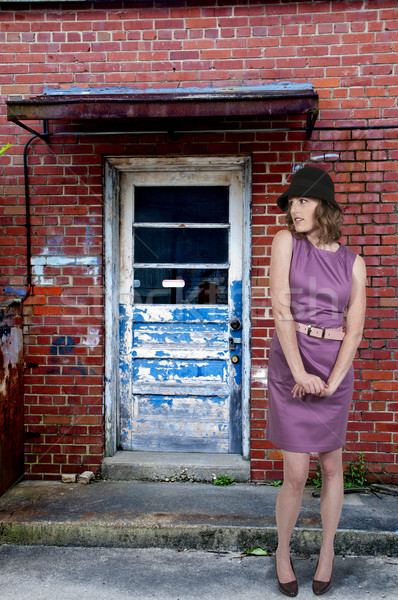 Beautiful Woman in a Mod Dress Stock photo © piedmontphoto