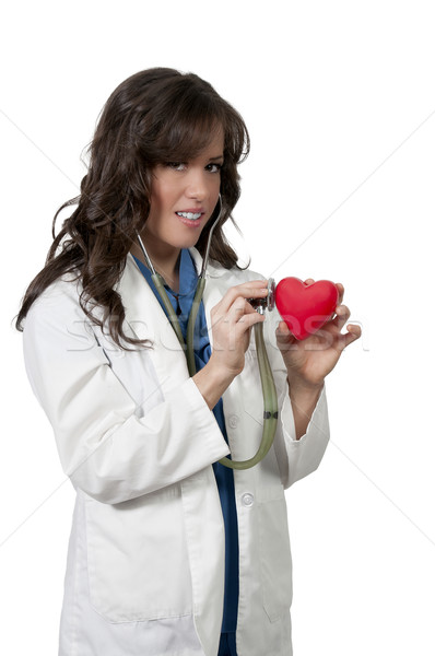 Stockfoto: Mooie · vrouw · cardioloog · mooie · jonge · vrouw · arts
