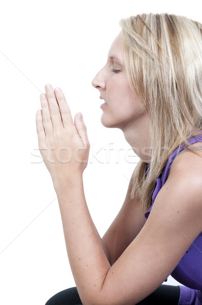 Stock photo: Woman praying