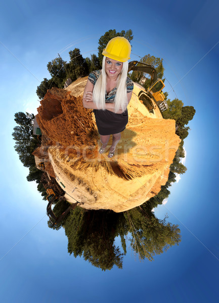Female Construction Worker Stock photo © piedmontphoto
