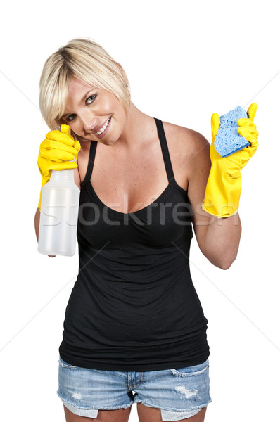 Femme nettoyage maison belle femme soubrette [[stock_photo]] © piedmontphoto