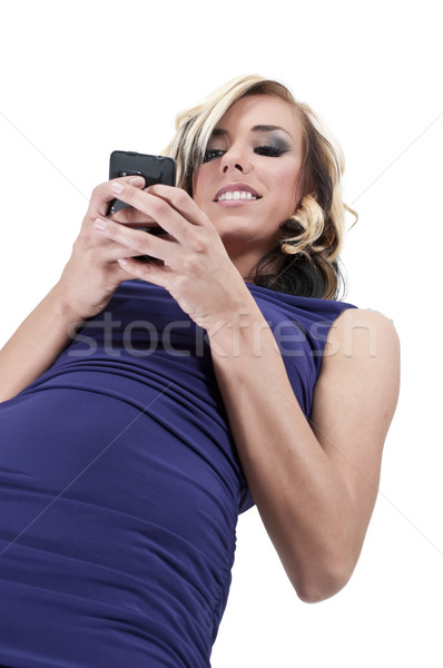 Stock photo: Beautiful Woman Texting