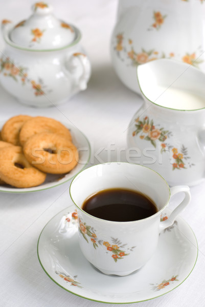 Ceai cafea set tabel ceaşcă Imagine de stoc © Pietus