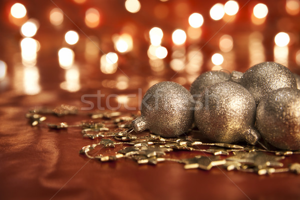[[stock_photo]]: Noël · décoration · peu · profond · domaine · accent · babiole