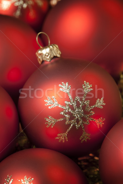 Stok fotoğraf: Noel · top · dekoratif · altın · dekorasyon