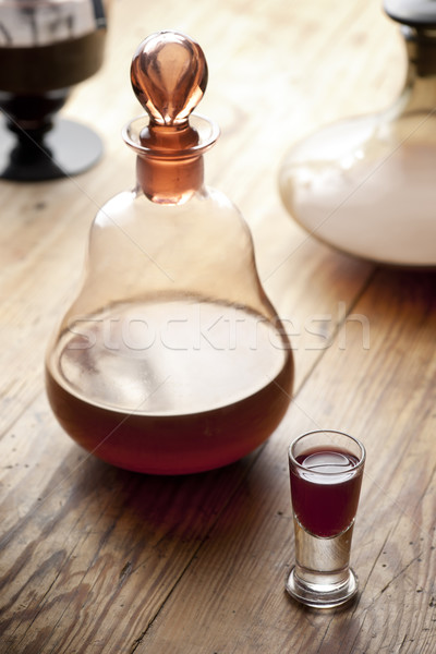Decanter with glass.of liqueur. Stock photo © Pietus