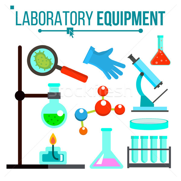 Laboratório equipamento vetor químico experiência vidro Foto stock © pikepicture
