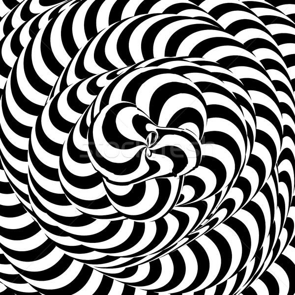 Abstract Striped Background. Swirling Monochrome Shapes. Black And White Rays. Distortion Backdrop I Stock photo © pikepicture