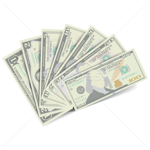 Dollars Banknote Stack Vector. American Money Stock photo © pikepicture