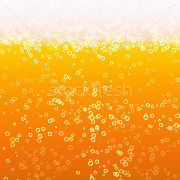 Közelkép világos sör hab buborékok vektor friss Stock fotó © pikepicture