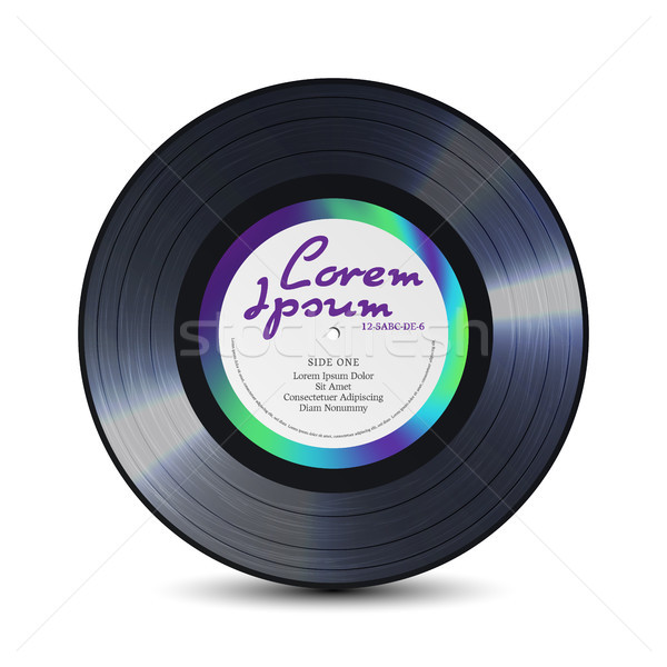 Vinyl Record. Retro Sound Carrier. Rerto Template Of Music Record Plate. For Musical Flyer, Poster. Stock photo © pikepicture