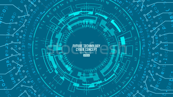 Abstract Futuristic Technological Background Vector. Hi Speed Digital Design. Security Network Backd Stock photo © pikepicture