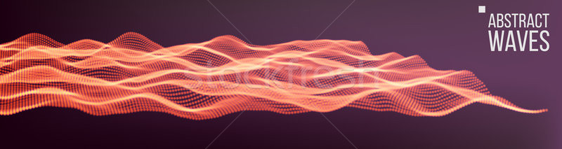 Stock photo: Music Waves Abstract Sound Background Vector. Futuristic Technology. Explosion Of Data Points. Tech 