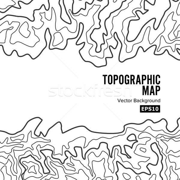Topographic Map Background Concept. Elevation . Topo Contour  . Isolated On White Stock photo © pikepicture