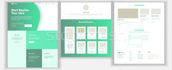 Site modèle vecteur page affaires atterrissage [[stock_photo]] © pikepicture
