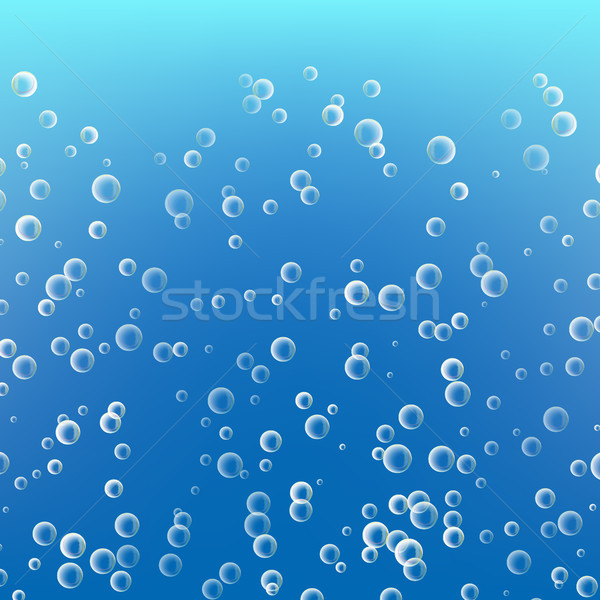 Stockfoto: Water · bubbels · Blauw · oceaan · 3D