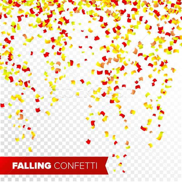 Confetti Falling Vector. Bright Explosion Isolated On White. Background For Birthday, Anniversary, P Stock photo © pikepicture