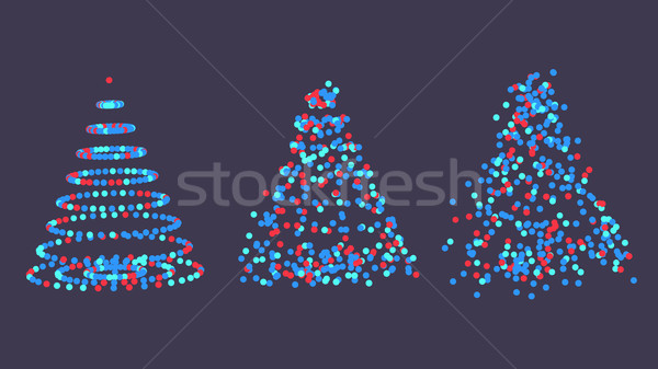 Molecular Structure Vector. Points. Technology Design. Abstract Molecule Grid. Illustration Stock photo © pikepicture