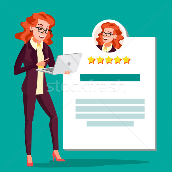 Happy Client Vector. Positive Rating. Likes. Happy Customer. Isolated Flat Cartoon Character Illustr Stock photo © pikepicture