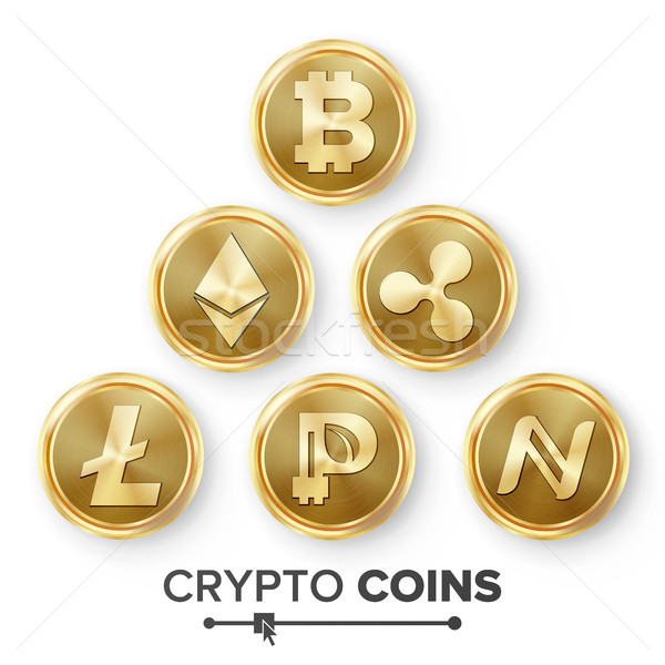 Digital Currency Counter Icon Set Vector Stock photo © pikepicture