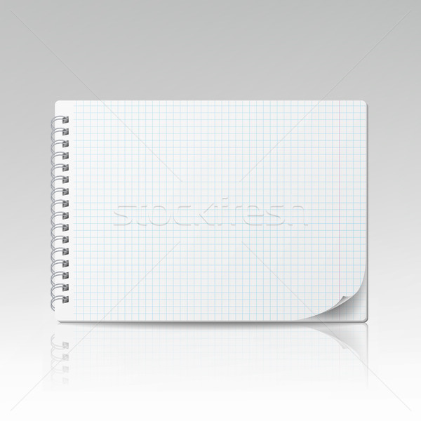 Сток-фото: блокнот · вектора · 3D · реалистичный · ноутбук
