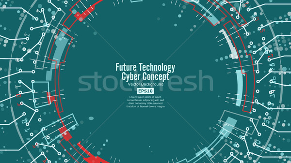 Abstract Futuristic Technological Background Vector. Security Cyberspace. Electronic Data Connect. G Stock photo © pikepicture