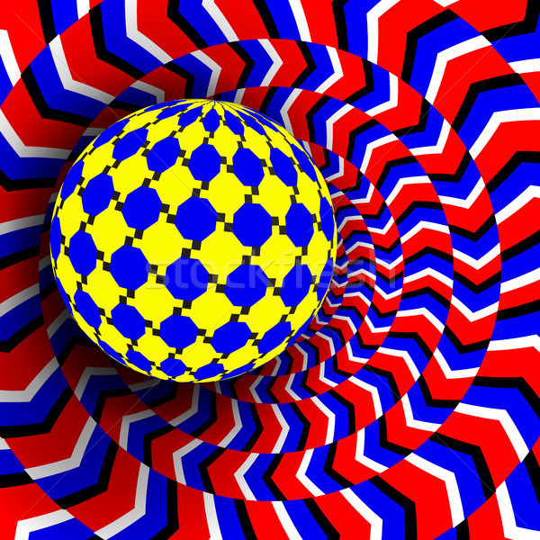 Illusion Vector. Optical 3d Art. Motion Dynamic Effect. Optical Effect. Swirl Illusion. Hypnosis Fal Stock photo © pikepicture