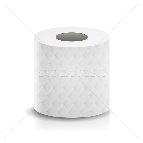 Paper Tape Roll Vector. Bathroom Hygiene. 3D Toilet Paper Blank. Packaging Kitchen Towel, Toilet Pap Stock photo © pikepicture